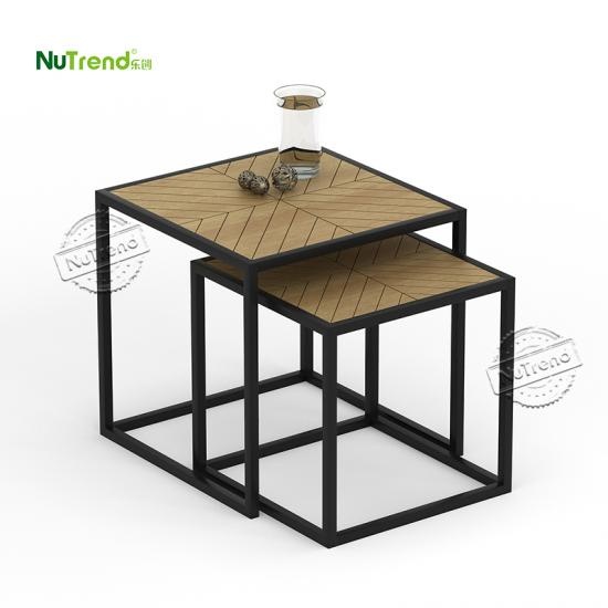 Black Frame Living Room Coffee Table End Table Set Of 2  manufacturer in China