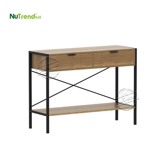 wholesalestylish home office wood and metal antique writing table desk with drawer Supplier China
